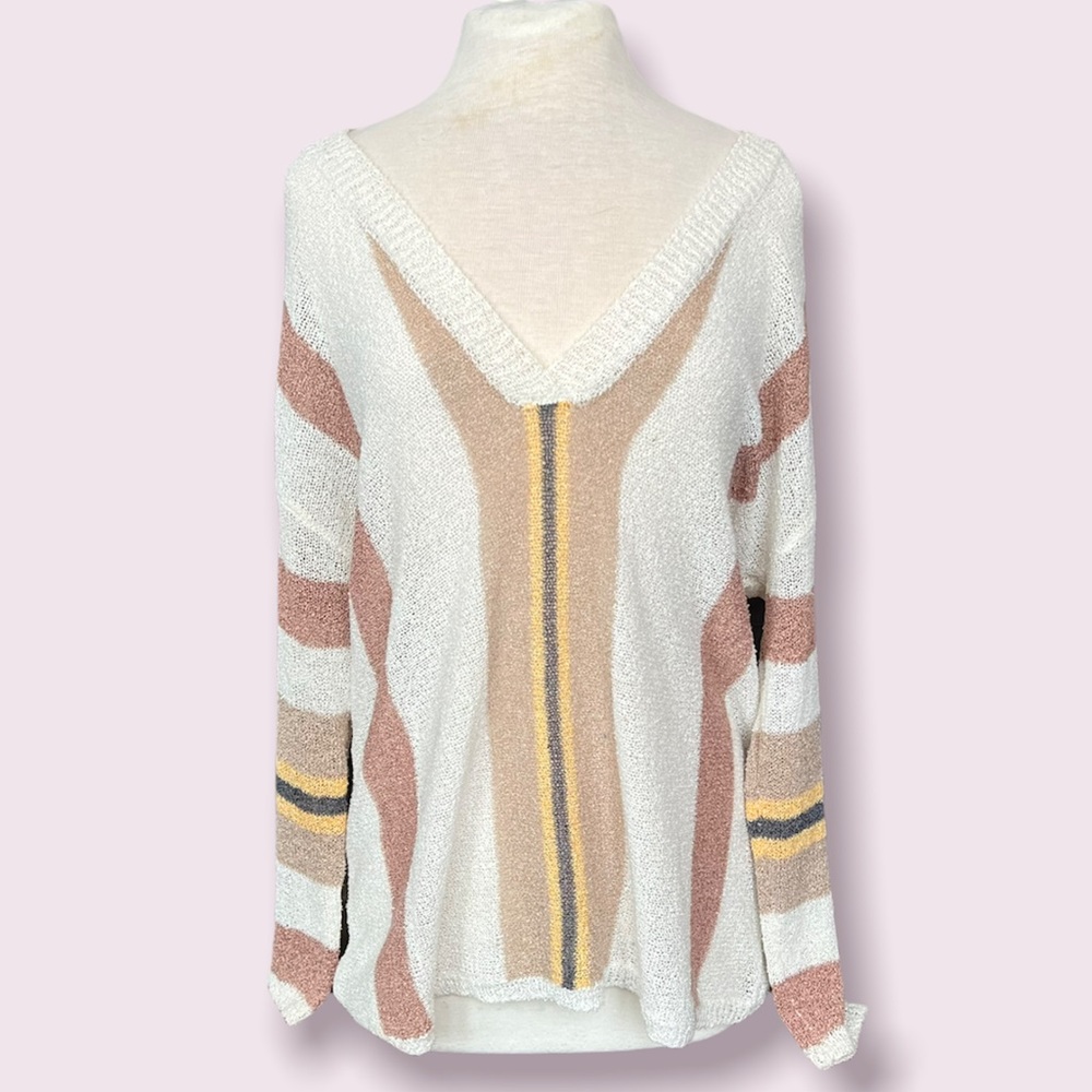 Cozy Casual Deep V Lightweight Knit Sweater